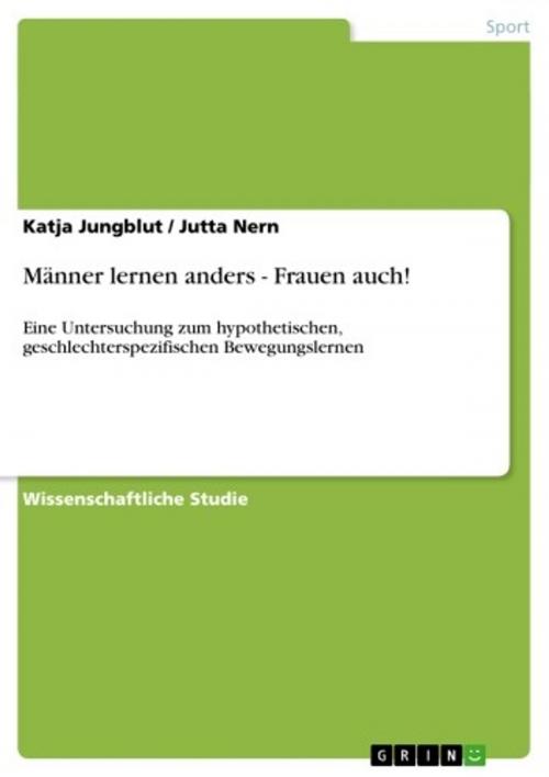 Cover of the book Männer lernen anders - Frauen auch! by Katja Jungblut, Jutta Nern, GRIN Verlag