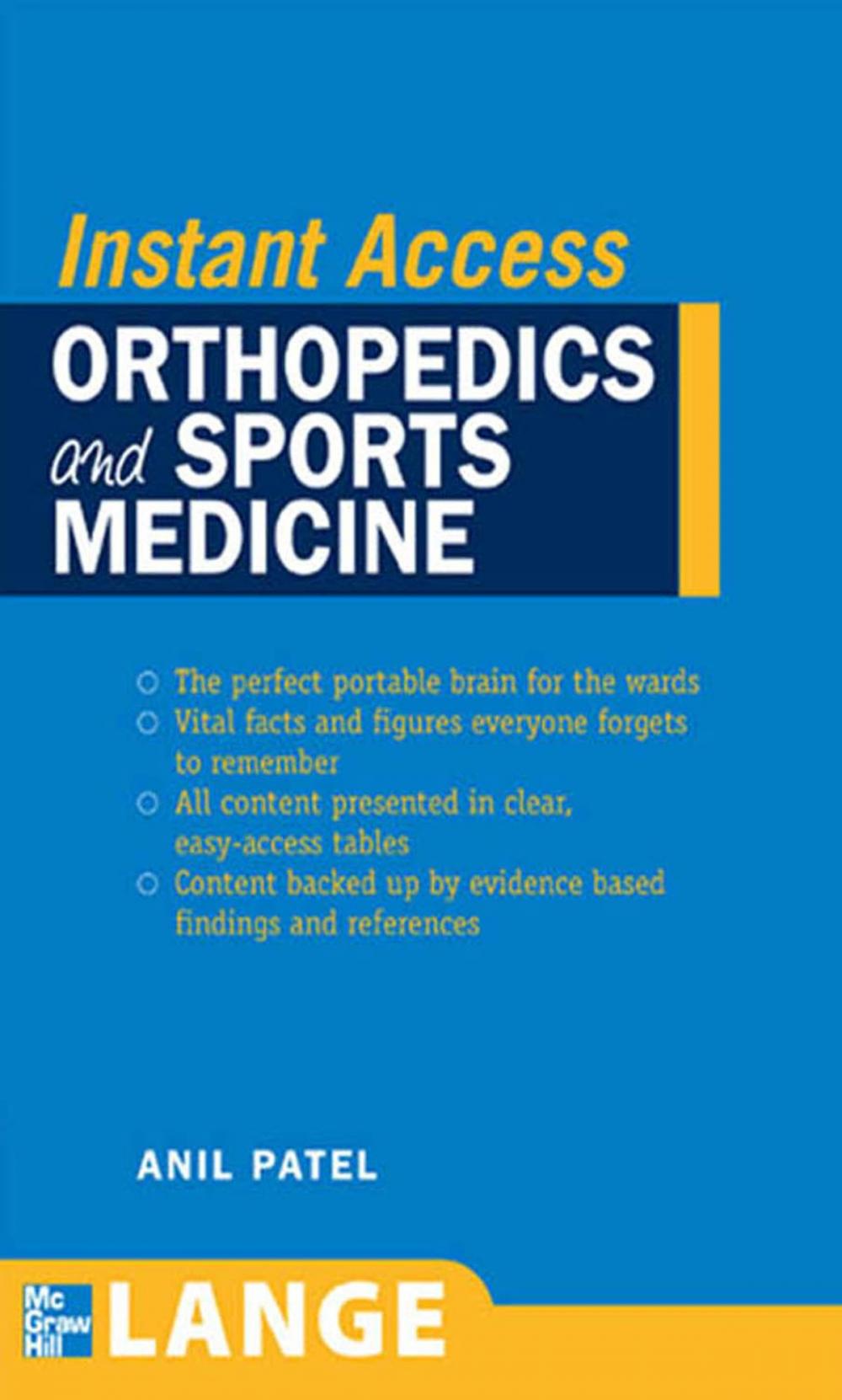 Big bigCover of LANGE Instant Access Orthopedics and Sports Medicine