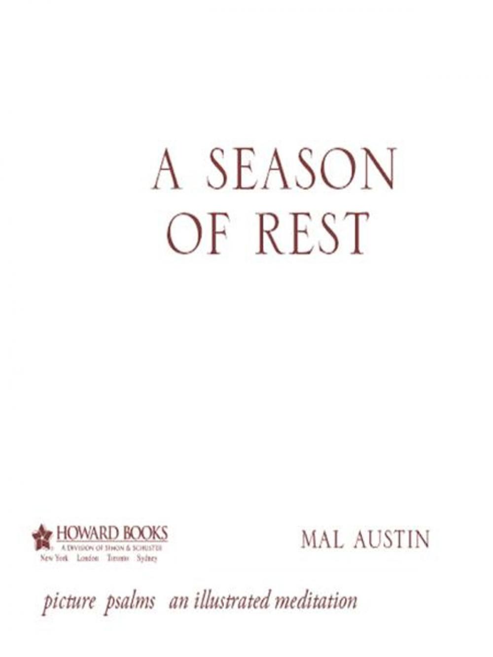Big bigCover of A Season of Rest