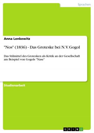 Cover of the book 'Nos' (1836) - Das Groteske bei N. V. Gogol by A.J. Hoge