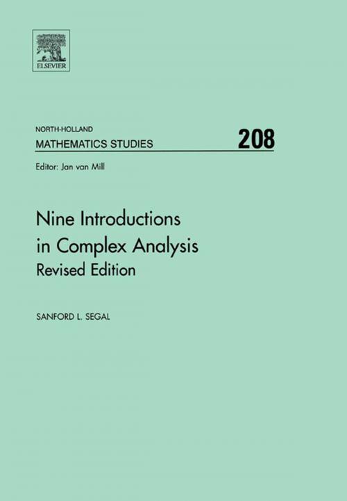 Cover of the book Nine Introductions in Complex Analysis - Revised Edition by Sanford L. Segal, Elsevier Science