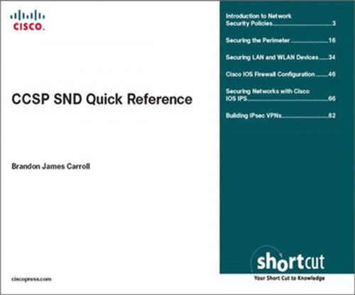 Cover of the book CCSP SND Quick Reference by Brandon Carroll, Pearson Education
