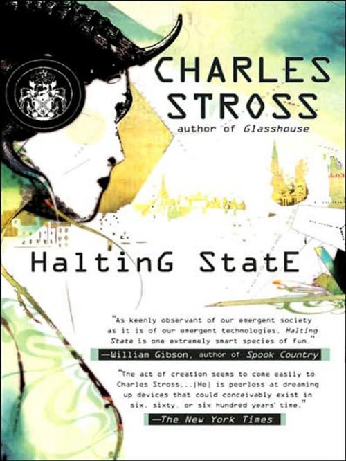 Cover of the book Halting State by Charles Stross, Penguin Publishing Group