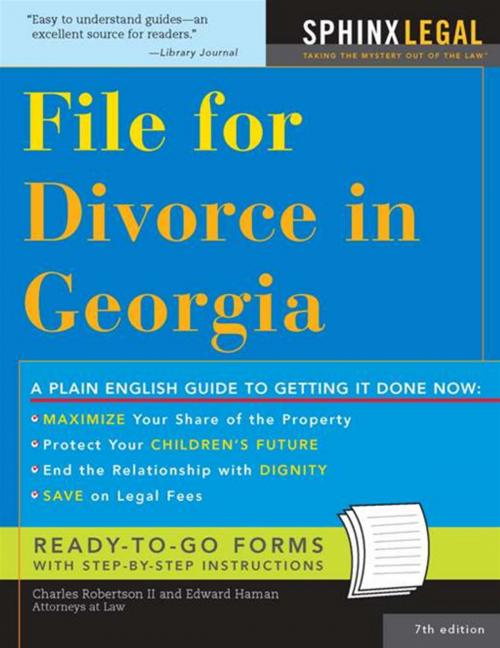 Cover of the book File for Divorce in Georgia by Edward Haman, Charles Robertson II, Sourcebooks