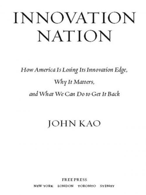 Cover of the book Innovation Nation by John Kao, Free Press