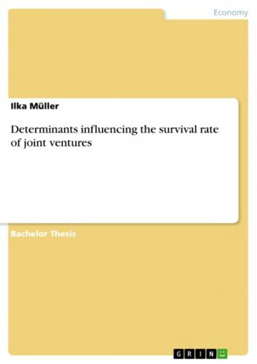 Cover of the book Determinants influencing the survival rate of joint ventures by Ilka Müller, GRIN Publishing