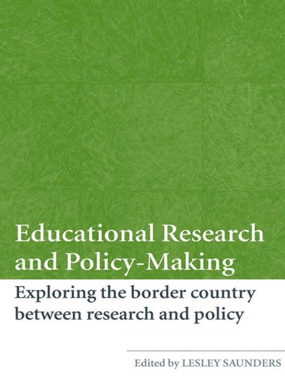Big bigCover of Educational Research and Policy-Making