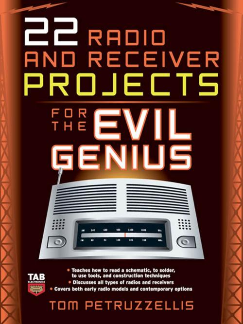 Cover of the book 22 Radio and Receiver Projects for the Evil Genius by Thomas Petruzzellis, McGraw-Hill Education