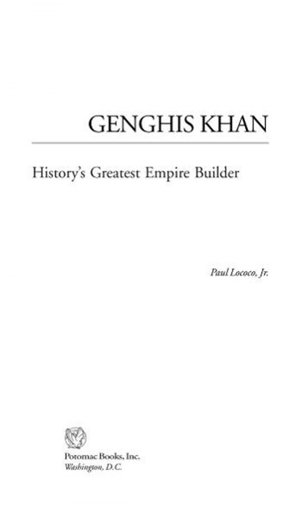Big bigCover of Genghis Khan