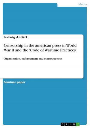 Cover of the book Censorship in the american press in World War II and the 'Code of Wartime Practices' by Julia Kühn