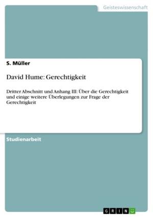 Cover of the book David Hume: Gerechtigkeit by Alexander Kauther, Paul Wirtz