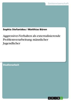 Cover of the book Aggressives Verhalten als externalisierende Problemverarbeitung männlicher Jugendlicher by Tatiana Hoyer