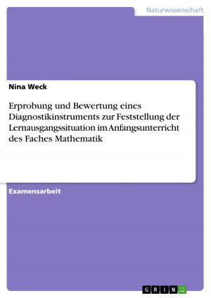 Cover of the book Erprobung und Bewertung eines Diagnostikinstruments zur Feststellung der Lernausgangssituation im Anfangsunterricht des Faches Mathematik by Svenja Schäfer