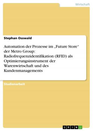 Cover of the book Automation der Prozesse im 'Future Store' der Metro Group: Radiofrequenzidentifikation (RFID) als Optimierungsinstrument der Warenwirtschaft und des Kundenmanagements by Anja Winterstein