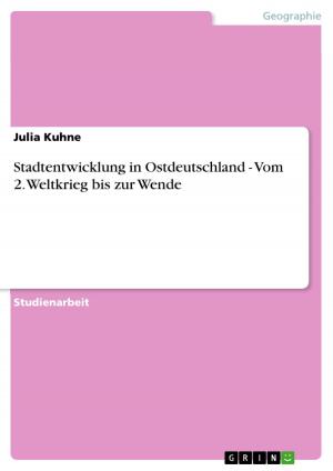 Cover of the book Stadtentwicklung in Ostdeutschland - Vom 2. Weltkrieg bis zur Wende by Tobias Reinold