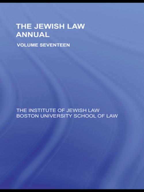 Cover of the book The Jewish Law Annual Volume 17 by , Taylor and Francis