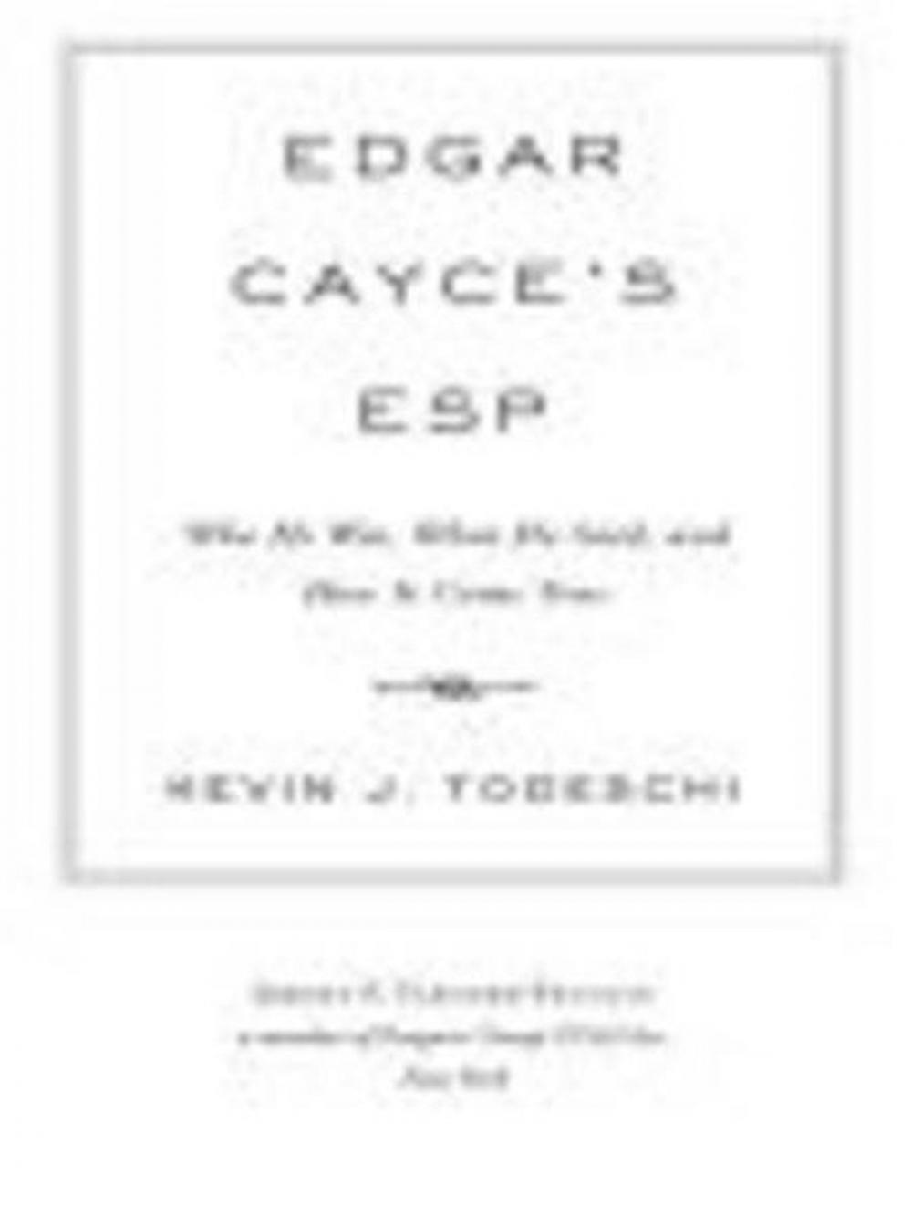 Big bigCover of Edgar Cayce's ESP