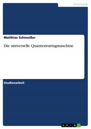 Book cover of Die universelle Quantenturingmaschine