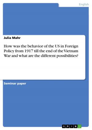 Cover of the book How was the behavior of the US in Foreign Policy from 1917 till the end of the Vietnam War and what are the different possibilities? by Birgit Wilpers