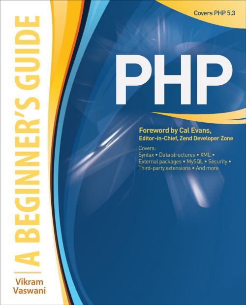 Cover of the book PHP: A BEGINNER'S GUIDE by Vikram Vaswani, McGraw-Hill Education