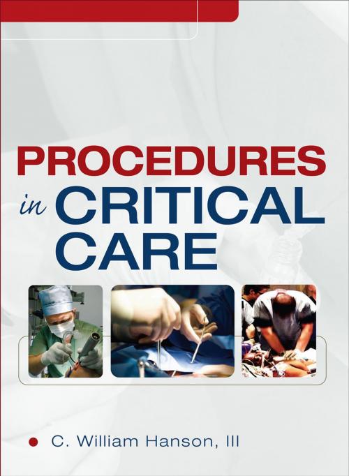 Cover of the book Procedures in Critical Care by C. William Hanson III, McGraw-Hill Education