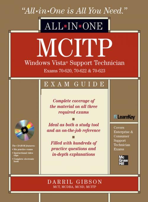 Cover of the book MCITP Windows Vista Support Technician All-in-One Exam Guide (Exam 70-620, 70-622, & 70-623) by Darril Gibson, McGraw-Hill Education