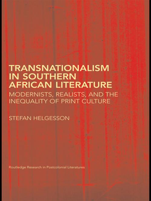 Cover of the book Transnationalism in Southern African Literature by Stefan Helgesson, Taylor and Francis