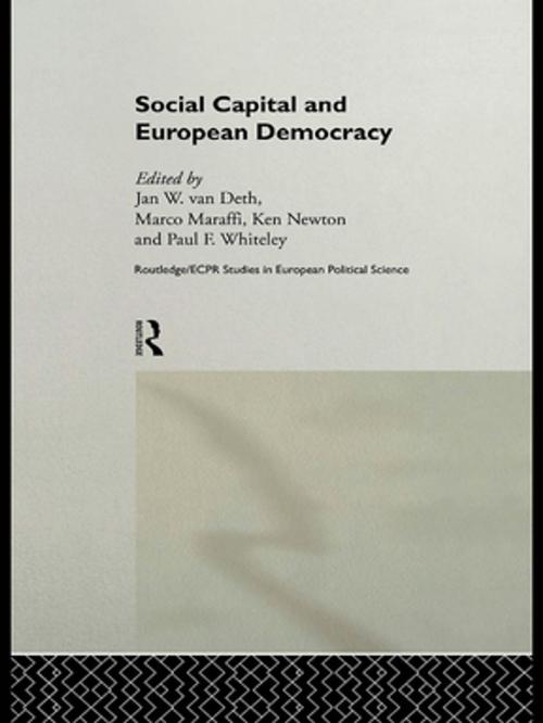 Cover of the book Social Capital and European Democracy by , Taylor and Francis