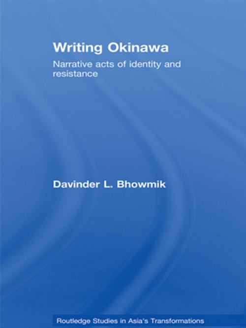 Cover of the book Writing Okinawa by Davinder L. Bhowmik, Taylor and Francis