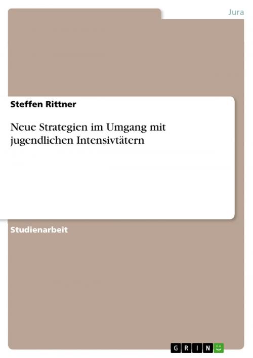 Cover of the book Neue Strategien im Umgang mit jugendlichen Intensivtätern by Steffen Rittner, GRIN Verlag