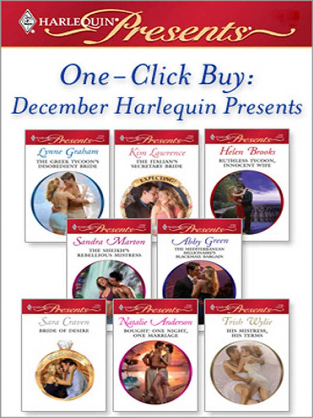 Big bigCover of One-Click Buy: December Harlequin Presents