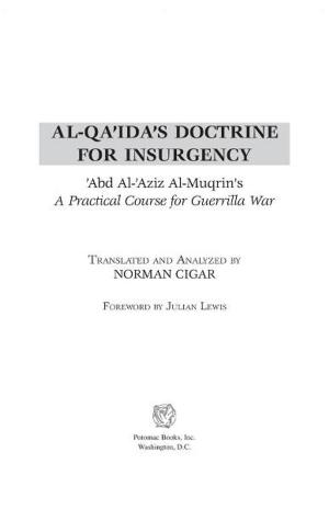 Cover of the book Al-Qa'ida's Doctrine for Insurgency by David M. Brown; Michael Wereschagin