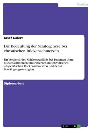 Cover of the book Die Bedeutung der Salutogenese bei chronischen Rückenschmerzen by François Le Corre, Emmanuel Rageot