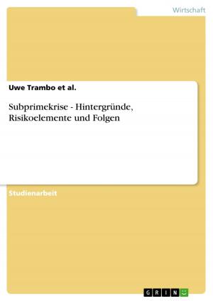 Cover of the book Subprimekrise - Hintergründe, Risikoelemente und Folgen by Anja Müller