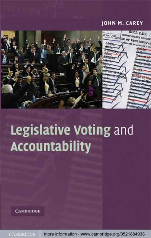 Cover of the book Legislative Voting and Accountability by John M. Carey, Cambridge University Press