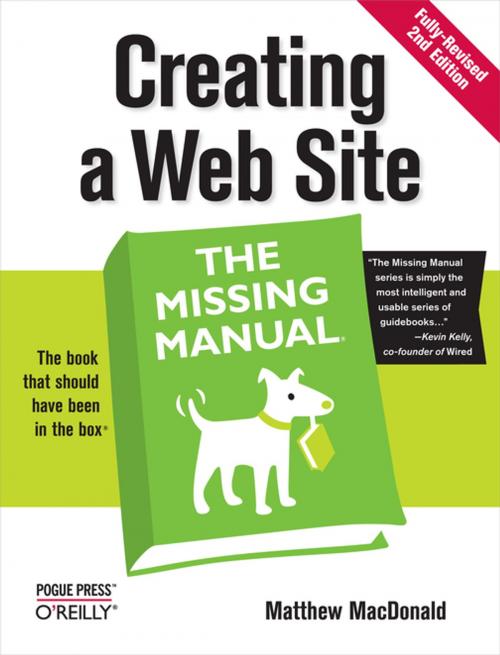 Cover of the book Creating a Web Site: The Missing Manual by Matthew MacDonald, O'Reilly Media