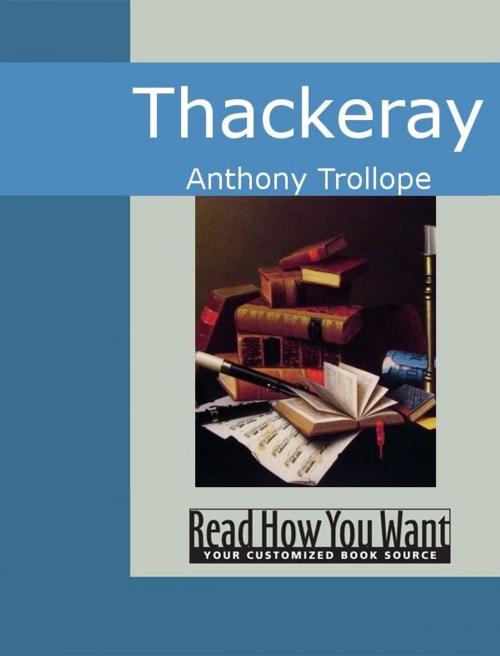Cover of the book Thackeray by Trollope, Anthony, ReadHowYouWant