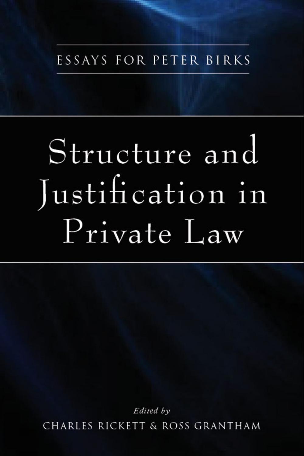 Big bigCover of Structure and Justification in Private Law