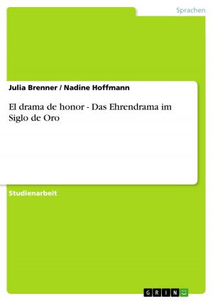 Book cover of El drama de honor - Das Ehrendrama im Siglo de Oro