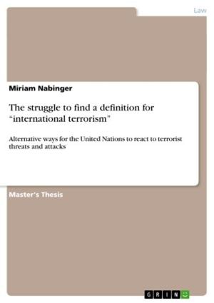 Cover of the book The struggle to find a definition for 'international terrorism' by Stefan Palan