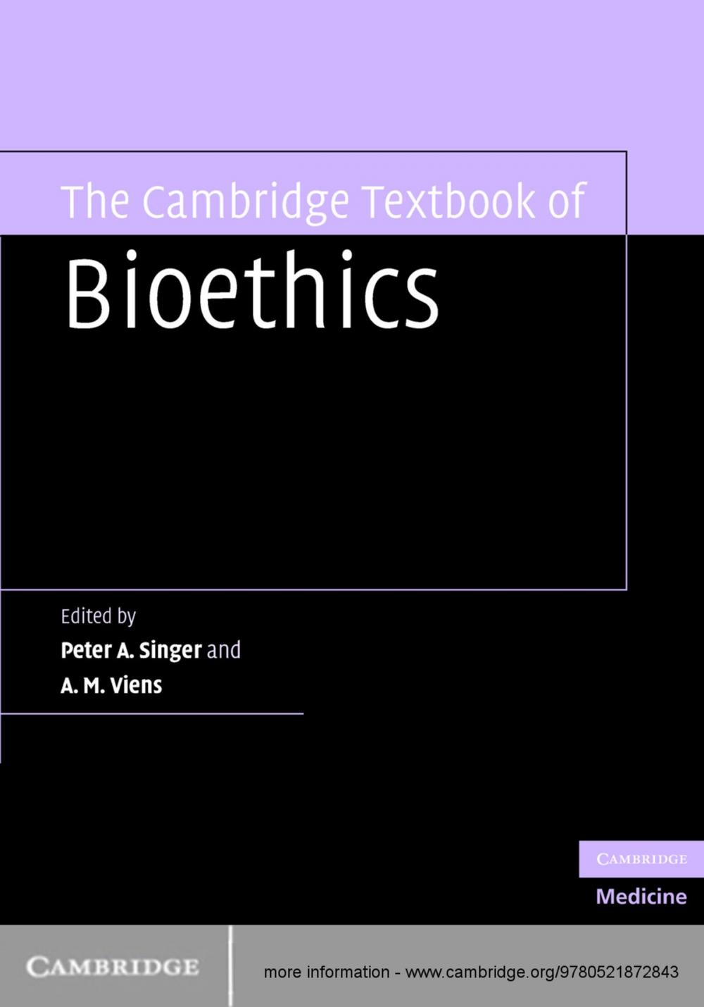 Big bigCover of The Cambridge Textbook of Bioethics