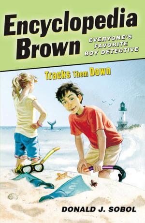 Book cover of Encyclopedia Brown Tracks Them Down