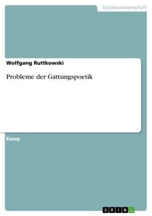 Cover of the book Probleme der Gattungspoetik by Daniel Schlett