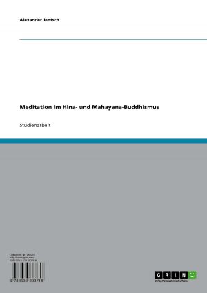 Cover of the book Meditation im Hina- und Mahayana-Buddhismus by Olga Bessarabcik