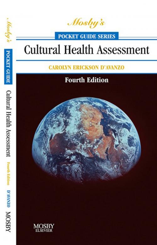 Cover of the book Mosby's Pocket Guide to Cultural Health Assessment - E-Book by Carolyn D'Avanzo, RN, DNSc, Elsevier Health Sciences