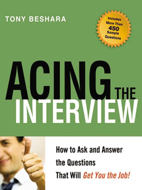 Cover of the book Acing the Interview by Tony Beshara, AMACOM
