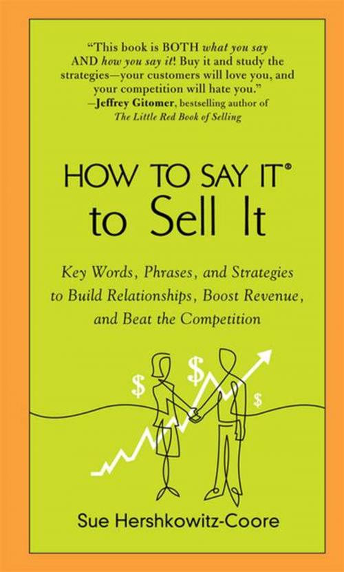 Cover of the book How to Say It to Sell It by Sue Hershkowitz-Coore, Penguin Publishing Group