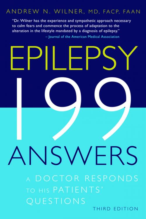 Cover of the book Epilepsy, 199 Answers by Andrew N. Wilner, MD, FACP, FAAN, Springer Publishing Company