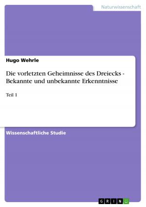 Cover of the book Die vorletzten Geheimnisse des Dreiecks - Bekannte und unbekannte Erkenntnisse by Michael Roos