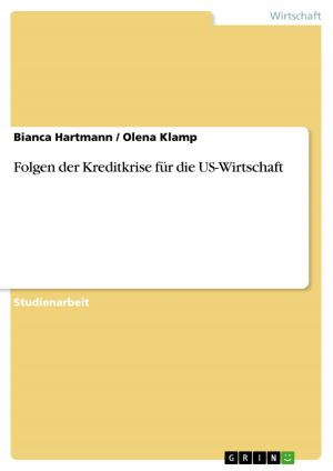 Cover of the book Folgen der Kreditkrise für die US-Wirtschaft by Juliane Belz